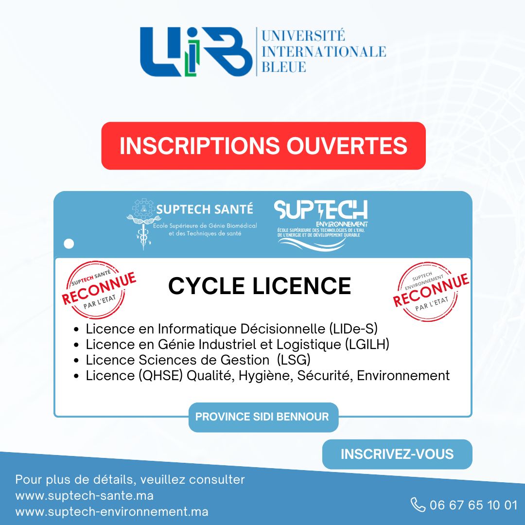 Inscriptions Ouvertes Sidi Bennour